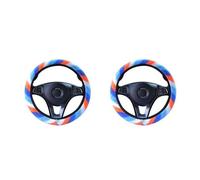 Car Steering Wheel Covers For 1/2PCS Rainbow Color Fluff Steering Wheel Cover Car Interior Decoration Is Soft Warm Decor(Style A 2pcs)