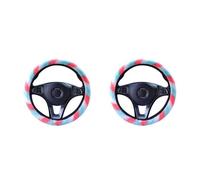 Car Steering Wheel Covers For 1/2PCS Rainbow Color Fluff Steering Wheel Cover Car Interior Decoration Is Soft Warm Decor(Style B 2pcs)