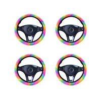 Car Steering Wheel Covers For 1~5PCS Rainbow Color Fluff Steering Wheel Cover Car Interior Decoration Is Soft Warm Decor(Style C 4pcs)