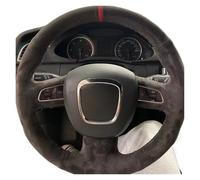 Car Steering Wheel Covers For A3 8P For Sportback A4 B8 For Avant A5 8T A6 C6 A8 D3 Q5 8R Q7 4L S3 S4 S5 For Seat For Exeo Suede Braid Car Steering Wheel Cover(Red Thread)