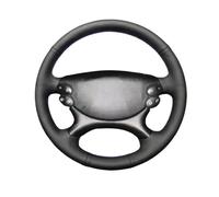 Car Steering Wheel Covers For Benz E G For CLK For CLS SL For Class W211 C209 A209 Steering For Cross Wheel Braiding Cover Car Steering Wheel Cover Faux Leather(Green Thread)