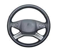 Car Steering Wheel Covers For Benz W164 M-Class ML350 For ML500 X164 For GL-Class GL4 Hand-stitched Black PU Leather Car Steering Wheel Covers(Orange Thread)
