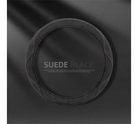 Car Steering Wheel Covers for BMW 6 Series E63 2003 2004 2005 2006 2007 2008 2009 2010, Suede Leather Winter Cold Weather Driving Accessories Protector Anti-slip Breathable,Black-O