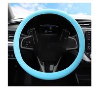 Car Steering Wheel Covers For Car Universal Silicone Steering Wheel Cover Soft Multi Color Auto Decoration DIY Accessories(Light Blue)