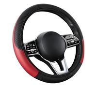 Car Steering Wheel Covers for Citroen AMI Xsara Picasso Berlingo C1 C2 C3 Aircross C4, Elastic Breathable and Odorless, No inner ring handle sleeve, universal for all seasons,Black Red