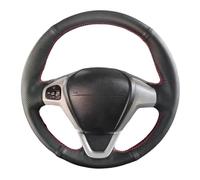 Car Steering Wheel Covers For EcoSport 2014-2017 For Fiesta 2008-2017 Artificial Leather Car Steering Wheel Cover(Red Thread)