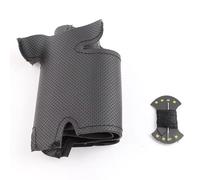 Car Steering Wheel Covers For Fiat For 500 2007-2015 For 500e 2014-2018 For 500C 2014-2017 DIY Steering Case Black Microfibre Pu Leather Car Wheel Cover(Black thread)