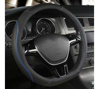 Car Steering Wheel Covers for Ford Ecosport 2018-2023,Steering Wheel Cover,Breathable Anti-slip Protector Interior Accessories for Men Women,Car Accessories,C-blue + black-D-shaped