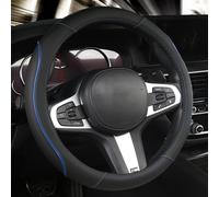 Car Steering Wheel Covers for Ford Ecosport 2018-2023,Steering Wheel Cover,Breathable Anti-slip Protector Interior Accessories for Men Women,Car Accessories,C-blue + black-O-shaped