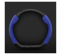 Car Steering Wheel Covers For Geely For GeometryC For Monjaro For Coolray For Tugella GX3 For Atlas For Emgrand EC7 GC6 GC9 CK EC8 Carbon Fiber Suede Car Steering Wheel Cover(D blue)