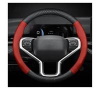Car Steering Wheel Covers For Haval H6 For Hybrid For HEV For PHEV34 For PHEV19 For HEV2 GT 2021-2025 Auto Accessories Carbon Leather Car Steering Wheel Cover(Round Red)