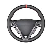 Car Steering Wheel Covers For Hyundai For Veloster 2011-2017 Hand Sewing Non-Slip Artificial Leather Braid Car Steering Wheel Cover(Gray Thread)