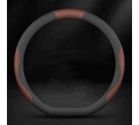 Car Steering Wheel Covers for Hyundai New 5 Seats SantaFe 2013-2018, Car Steering Wheel Cover Breathable Anti-slip Protector Interior Accessory,D-Shape-Black and Brown