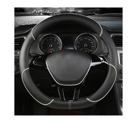 Car Steering Wheel Covers For Kuga Ⅲ SUV 2019-2024+ Carbon Fiber Leather Ultra-thin Sweat-absorbing Comfort Elastic Band Car Steering Wheel Cover(BlackBeige,O)