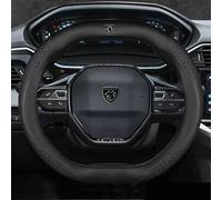 Car Steering Wheel Covers for Peugeot 2008,Microfiber Leather Steering Wheel Cover with Badge Emblem Stylish Steering Wheel Protector Wrap Comfort Durability Car Accessories,A-Up and Down D