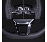 Car Steering Wheel Covers For Toyota For Vios For Mark 2 For Corolla 2000 2001 2002 2003 2004 Car Steering Wheel Cover Anti-Slip Leather Braid(Yellow Thread)
