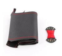 Car Steering Wheel Covers For Transit For Connect For Tourneo For Custom For Grand 2014-2020 Microfibre Pu Leather Car Steering Wheel Cover(Red thread)