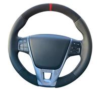 Car Steering Wheel Covers For VOLVO XC60 S60 V40 V60 S40 2011-2017 Anti-Slip Genuine Leather Braid Steering Wheel Wrap Car Cover