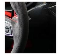 Car Steering Wheel Covers For VW For Golf 7 Mk7 For Passat B8 Hand Stitched Soft Black Carbon Fiber Black Suede Car Steering Wheel Cover(B)