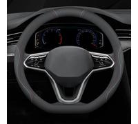 Car Steering Wheel Covers Leather for Lexus RX(7seats) 2018-2023, Protective Wrap Car Interior Decor Accessories Breathable Anti-slip Protector,D-Shape-Black and line