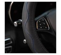 Car Steering Wheel Covers No Inner Ring Fiber Leather Embossed Corrugated Elastic Steering Wheel Cover Car Handle Cover(Black)