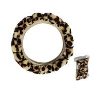 car steering wheel covers Warm Car Steering Wheel Cover Wrap No Inner Ring Plush Print Braid On The Steering-wheel Spring Autumn Winter