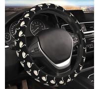 Car Steering Wheel Covers White Swan Black Background 38cm Universal
