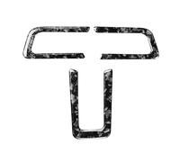 Car Steering Wheel Decoration Cover Trim Decal For Mustang 2015 2016 2017 2018 2019 2020 Forged Carbon Fiber Accessories Car Interior Moulding