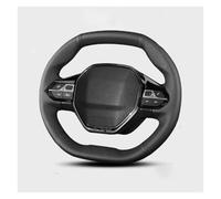 Car Steering Wheel DIY Artificial Leather Hand-stitched Car Steering Wheel Cover For Peugeot E-208 508 208 3008 4008 5008 2016-2019 Wheel Cover Red thread(Blue Thread)