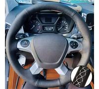 Car Steering Wheel DIY Car Steering Wheel Cover Artificial Leather Non-slip For Transit For Connect For Tourneo For Custom For Grand(White Thread)
