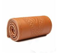 Car Steering Wheel Dust Protector Braid Steering Wheel Cover Embossing Pattern Leather Braiding Steering Wheel 38CM(CA324-BN)