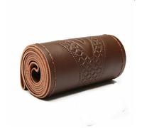 Car Steering Wheel Dust Protector Braid Steering Wheel Cover Embossing Pattern Leather Braiding Steering Wheel 38CM(CA324-C)