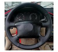 Car Steering Wheel For For Octavia 1999 2000 2001 2002 2003 2004 2005 Leather Hand Braid Auto Steering Wheel Protector Wheel Cover Interior(Black-gray line)