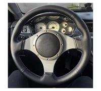 Car Steering Wheel For Mitsubishi For Lancer For Evolution 9 IX 2005 2006 2007 For VIII 2003 2004 Hand Braid Car Steering Wheel Cover Leather Trim Wheel Cover(Blue Thread)