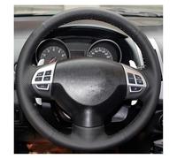 Car Steering Wheel For Mitsubishi For Lancer X 10 2007-2015 For Outlander 2006-2013 For ASX 2010-2013 For Colt Hand-Sewing Artificial Leather Steering Wheel Cover Wheel Cover(Red thread)