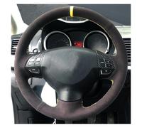 Car Steering Wheel For Mitsubishi For Lancer X 10 2007-2015 For Outlander 2006-2013 For ASX 2010-2013 For Colt Car Steering Wheel Braid Cover Suede Hand Sewing Wheel Cover(Light blue Thread)