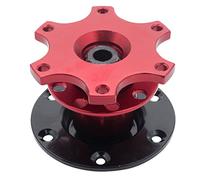 MASO Car Steering Wheel Hub Universal 6-Holes Quick Release Snap Off Steering Wheel Boss Hub Adapter Race/Rally/Motorsport (Red)