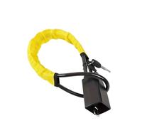 Car Steering Wheel Lock Car Steering Wheel Lock with Seat Belt Socket Steel Rope Anti-Theft Locking(Yellow)
