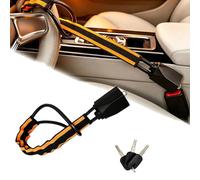 Car Steering Wheel Lock for Alfa Romeo 166 1998-2008, Security Anti-Saw Seat Belt Double Locking High Visibility Thickened Resistant,Black-Orange Reflective