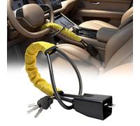 Car Steering Wheel Lock, Seat Belt Lock, High Visibility Car Lock | Security Device, Anti Theft Vehicle Seat Belt Locks, Universal Fit for Car, SUV, Pickup, Jeep, Van, RV, 3 Keys