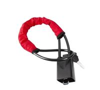 Car Steering Wheel Lock with Seat Belt Socket Steel Rope Anti-Theft Locking System for Cars Vehicle Truck(Red)