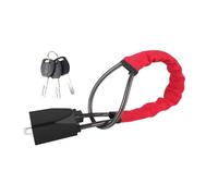 Car Steering Wheel Lock with Seat Belt Socket Steel Rope Bold Cable Handlebar Automotive Anti-Theft Seat Belt Lock(Red)