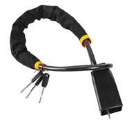 Car Steering Wheel Lock with Seat Belt Socket Steel Rope for Truck SUV Van RV with 3 Keys Anti Theft Protection Device Seat Belt Lock(Black)