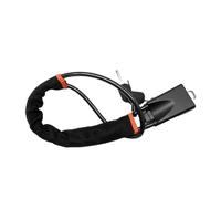 Car Steering Wheel Lock with Seat Belt Socket Steel Rope for Truck SUV Van RV with 3 Keys Seat Belt Lock(Black)