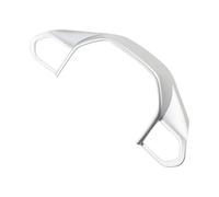 Car Steering Wheel Panel Cover Sequins Trim ABS Carbon Fiber Interior Sticker For Peugeot 2008 2019 2020 2021 2022(Silver)