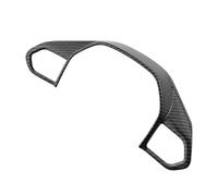 Car Steering Wheel Panel Cover Sequins Trim ABS Carbon Fiber Interior Sticker For Peugeot 2008 2019 2020 2021 2022(carbon fiber)