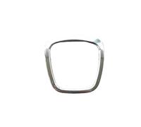 Car Steering Wheel Panel Frame Ring Sticker Trim Center Logo Cover Protector For Q5 Q7 A3 S3 8P A4 B6 B7 B8 A5 B8 A6 C7 MENSUNUBNM(Silver)