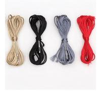 Car Steering Wheel Protective Cover 5 Piece Hand Stitch The Needle And Thread The Steering Wheel Cover(Rose red)