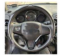 Car Steering Wheel Protective Cover Car Steering Wheel Cover Warm 38cm Round Steery Wheel Universa Glossy Carbon Fiber Auto Interior Accessories 3PCS(Black)