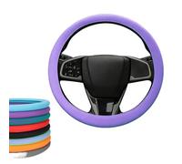 Car Steering Wheel Protective Cover, Cool Non-Slip Silicone Universal Car Protector Material, Fits 13/14/15/16 inch Wheels (Purple)